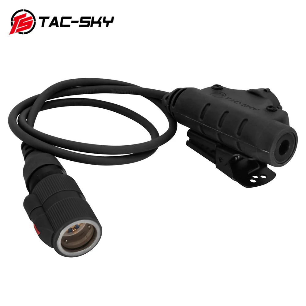 TS TAC-SKY Single comm 6-Pin Plug PTT ( Black ) – TCA 152 Europe