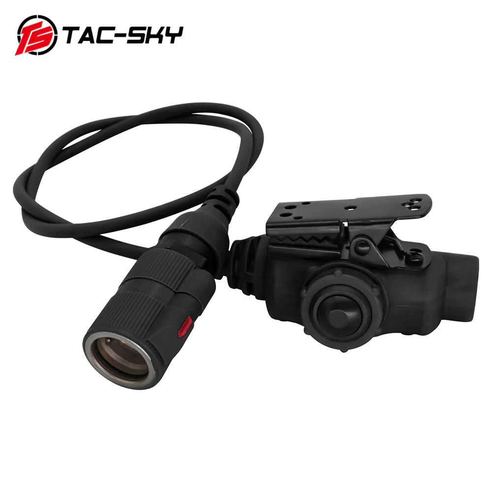 TS TAC-SKY Single comm 6-Pin Plug PTT ( Black )