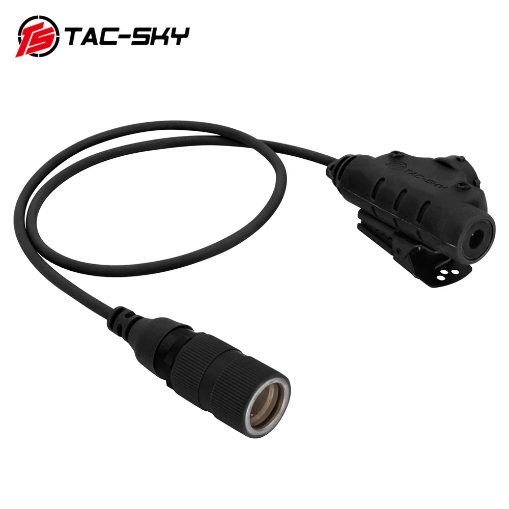 TS TAC-SKY Single comm 6-Pin Plug PTT ( Black )