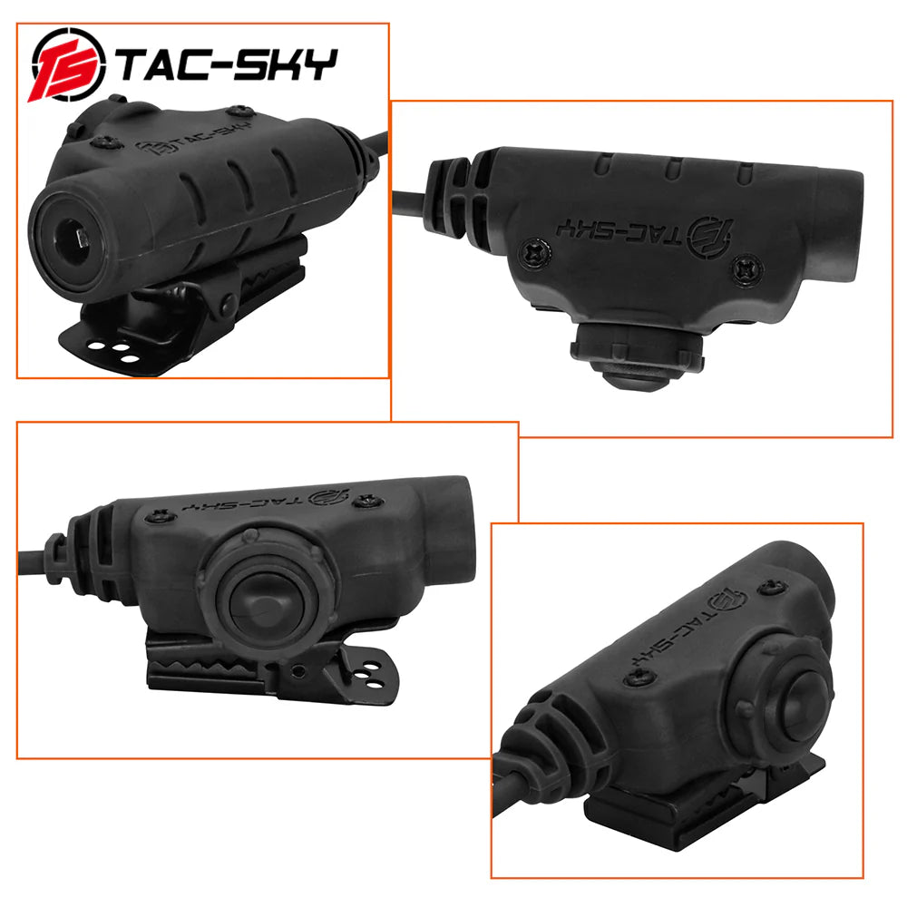 TS TAC-SKY Single comm 6-Pin Plug PTT ( Black )