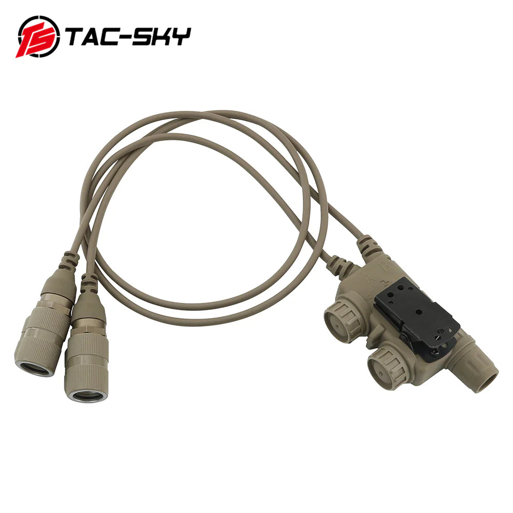 TS TAC-SKY V2 PTT 6pin Dual Comm - Dark Earth
