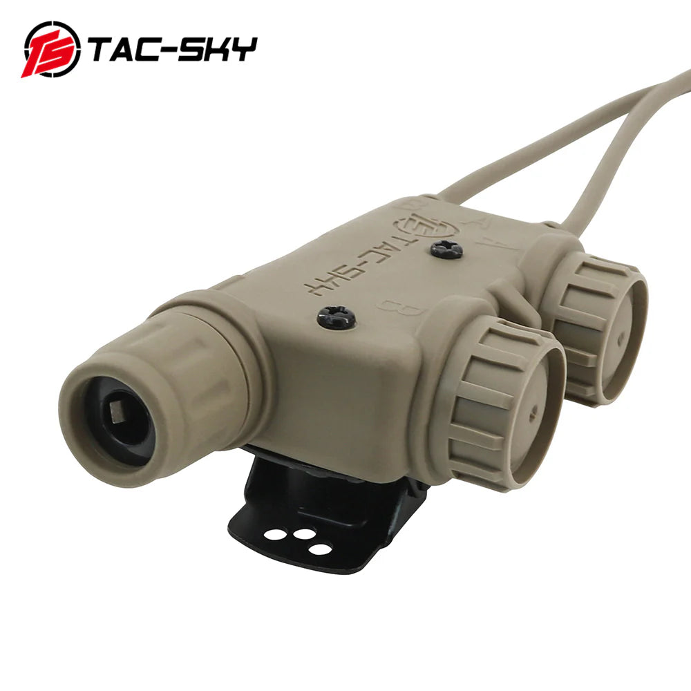 TS TAC-SKY V2 PTT 6pin Dual Comm - Dark Earth