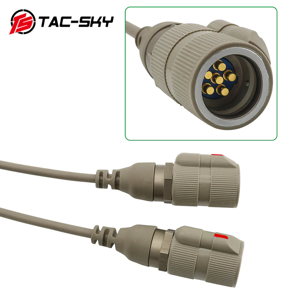 TS TAC-SKY V2 PTT 6pin Dual Comm - Dark Earth