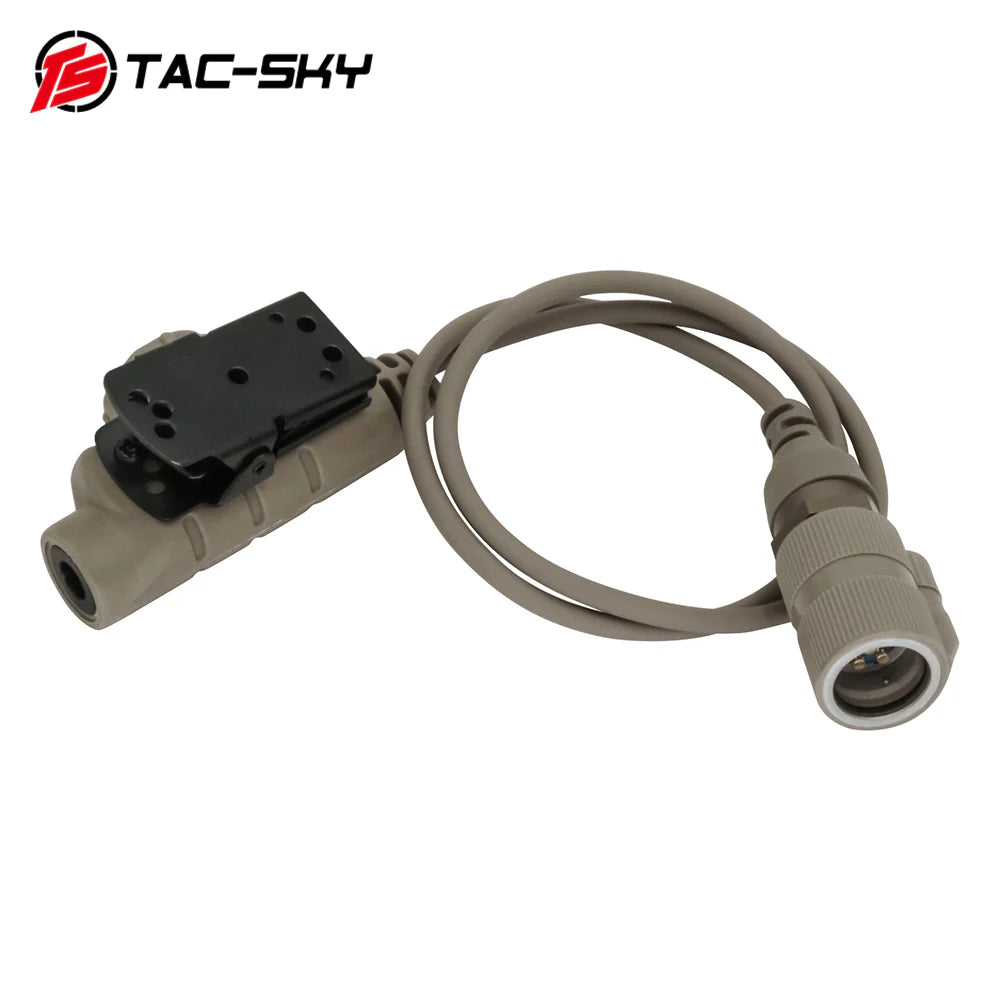 TS TAC-SKY Single comm 6-Pin PTT ( Dark Earth )