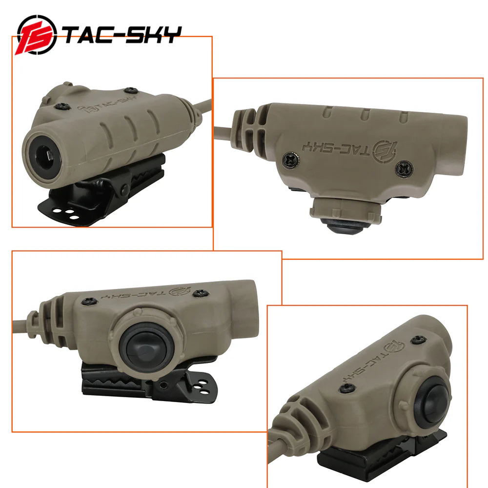 TS TAC-SKY Single comm 6-Pin PTT ( Dark Earth )